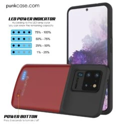 PunkJuice S20 Ultra Battery Case Red - Fast Charging Power Juice Bank With 6000mAh 13 PunkJuice S20 Ultra Battery Case Red - Fast Charging Power Juice Bank With 6000mAh -Phone Vibe Shop LED Punkjuice Galaxy S20 Ultra 1 19eb2b94 f611 40c5 ab21 7ec0f56899c0