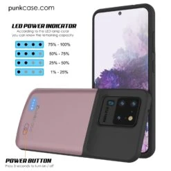 PunkJuice S20 Ultra Battery Case Rose - Fast Charging Power Juice Bank With 6000mAh -Phone Vibe Shop LED Punkjuice Galaxy S20 Ultra bbb5c153 9813 4393 a748 aae1d349b0dd