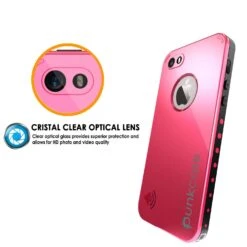 IPhone 5S/5 Waterproof Case, PunkCase StudStar Pink Case Water/Shock/Dirt Proof | Lifetime Warranty -Phone Vibe Shop LENS 2a30c443 15b1 44e7 950a 7ff6ef579958