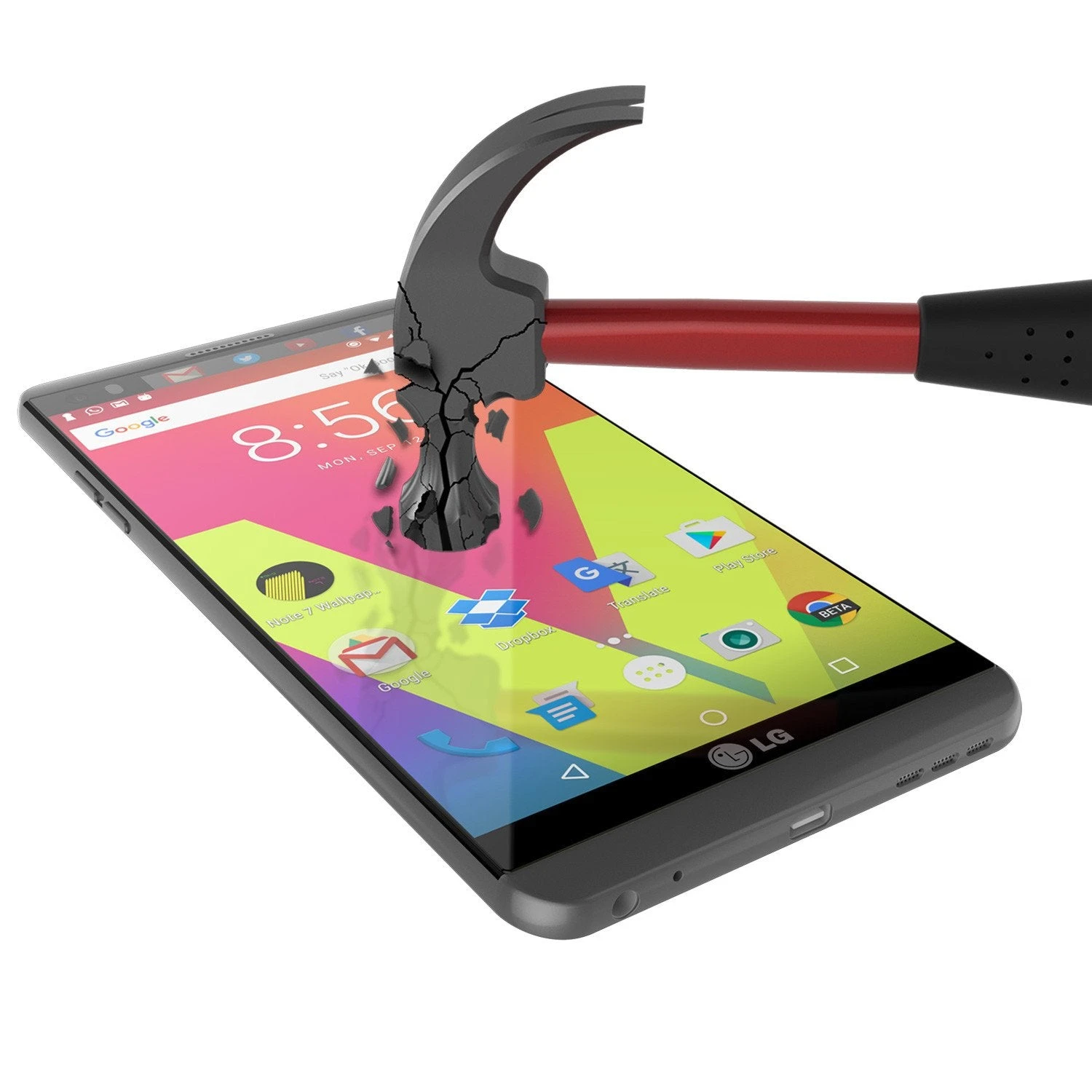 LG V20 Punkcase Glass SHIELD Tempered Glass Screen Protector 0.33mm Thick 9H Glass - Image 2