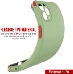 Punkcase Protective & Lightweight TPU Case [Sunshine Series] For IPhone 11 Pro [Light Green] -Phone Vibe Shop LightGreen 03 518c5bf7 af33 462a a14d 4b9bd50715cd