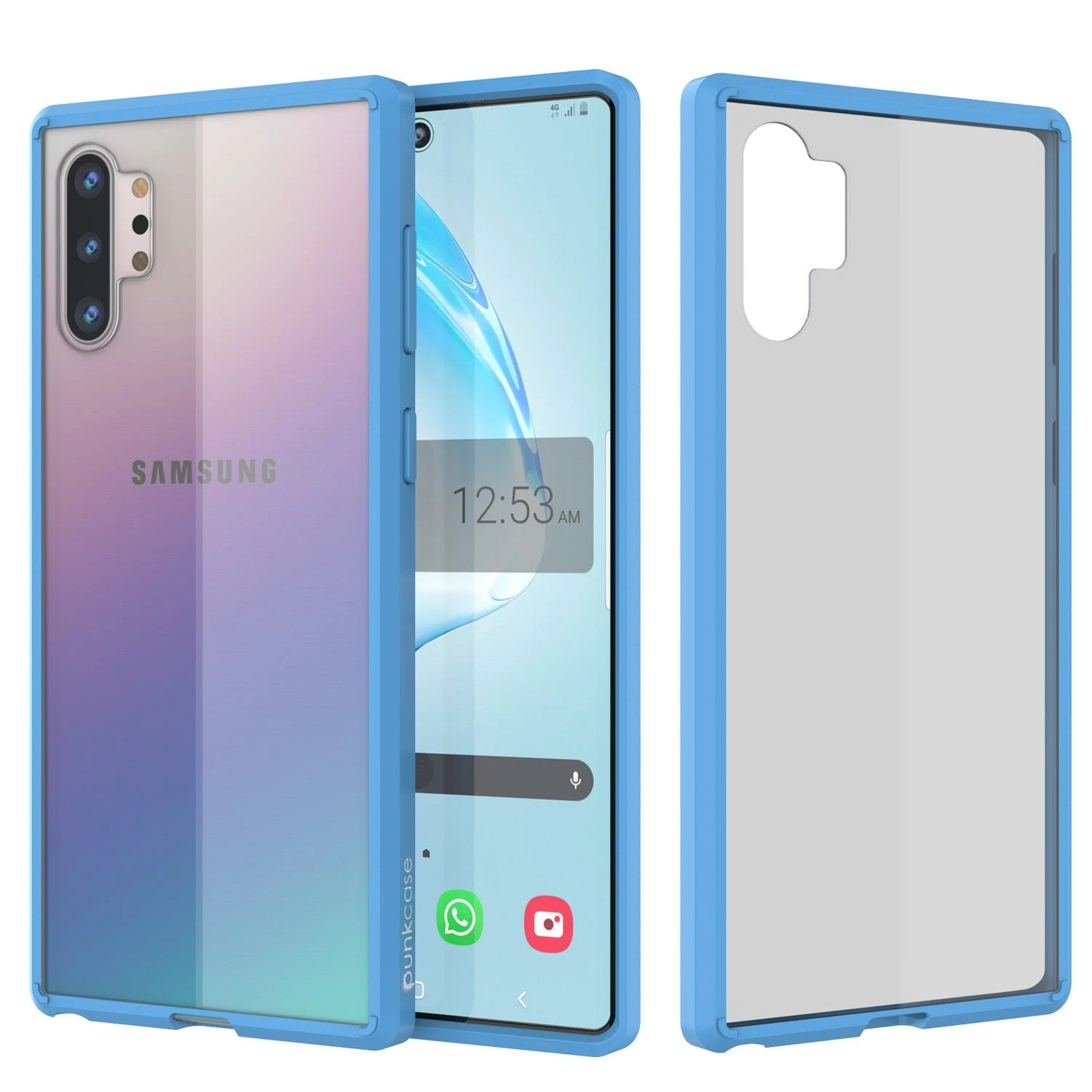 Galaxy Note 10+ Plus Punkcase Lucid-2.0 Series Slim Fit Armor Light Blue Case Cover 3 Galaxy Note 10+ Plus Punkcase Lucid-2.0 Series Slim Fit Armor Light Blue Case Cover