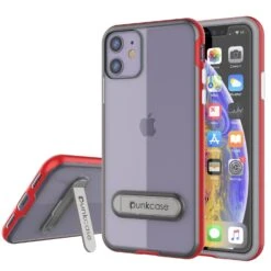 IPhone 12 Mini Case, PUNKcase [LUCID 3.0 Series] [Slim Fit] Protective Cover W/ Integrated Screen Protector [Red]