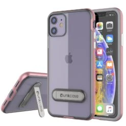 IPhone 12 Case, PUNKcase [LUCID 3.0 Series] [Slim Fit] Protective Cover W/ Integrated Screen Protector [Rose Gold]