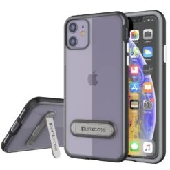 IPhone 12 Case, PUNKcase [LUCID 3.0 Series] [Slim Fit] Protective Cover W/ Integrated Screen Protector [Black]