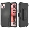 Punkcase For IPhone 15 Plus Belt Clip Multilayer Holster Case [Patron Series] [Black] -Phone Vibe Shop Main Patron Iphone 15 Plus
