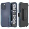 Punkcase For IPhone 15 Pro Belt Clip Multilayer Holster Case [Patron Series] [Navy Blue] -Phone Vibe Shop Main Patron Iphone 15 Pro 701c8099 4ee7 45d4 9563 9f9953ee1a03