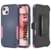 Punkcase For IPhone 15 Belt Clip Multilayer Holster Case [Patron Series] [Navy Pink] -Phone Vibe Shop Main Patron Iphone 15 55207dbf 6039 494c abb0 c20871e8e17b