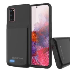 PunkJuice S20 Battery Case All Black - Fast Charging Power Juice Bank With 4800mAh