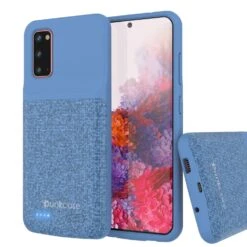 PunkJuice S20 Battery Case Patterned Blue - Fast Charging Power Juice Bank With 4800mAh