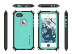 IPhone SE/5S/5 Waterproof Case, Ghostek® NauticalTeal Series| Underwater | Aluminum Frame | Ultra Fit -Phone Vibe Shop Nautical IphoneSE sides aqua
