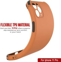 Punkcase Protective & Lightweight TPU Case [Sunshine Series] For IPhone 11 Pro [Orange] -Phone Vibe Shop Orange 03 fae127d3 7959 4397 8456 bff3bac9274d