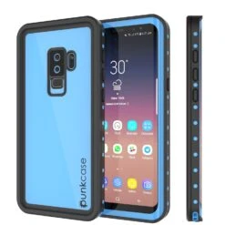 Galaxy S9 Plus Waterproof Case PunkCase StudStar Light Blue Thin 6.6ft Underwater IP68 ShockProof