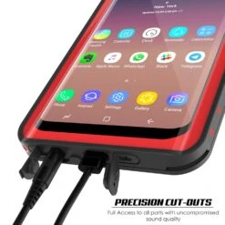 Galaxy S9 Waterproof Case PunkCase StudStar Red Thin 6.6ft Underwater IP68 Shock/Snow Proof -Phone Vibe Shop Port Studstar Galaxy S9 065dfe4a 4555 4ba5 8ad4 e16688876459