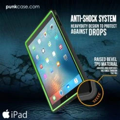 Punkcase IPad Pro 9.7 Case [CRYSTAL Series], Waterproof, Ultra-Thin Cover [Shockproof] [Dustproof] With Built-in Screen Protector [Light Green] -Phone Vibe Shop Punkcase iPad Pro 9.7 Case CRYSTAL Series Waterproof Ultra Thin Heavy Duty Cover Shockproof Snowproof Dustproof with Built in Screen Protector for Apple iPad Pro 9.7 green2 Copy