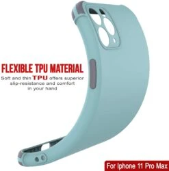 Punkcase Protective & Lightweight TPU Case [Sunshine Series] For IPhone 11 Pro Max [Teal] -Phone Vibe Shop Teal 03 b58ad8ce 480c 41dc ba63 c1785cecb6cf