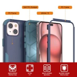 Punkcase For IPhone 15 Belt Clip Multilayer Holster Case [Patron Series] [Navy Blue] -Phone Vibe Shop View 1 Patron Iphone 15 38ff109b f7f0 4f24 8983 a4a7643f3b87