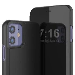 Punkcase IPhone 11 / XI Reflector Case Protective Flip Cover [Black] -Phone Vibe Shop View 1 Reflector Iphone 11