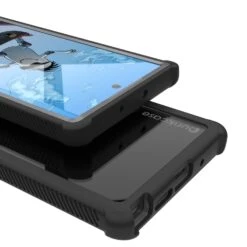 Punkcase Galaxy Note 10+ Plus Case, [Spartan Series] Black Rugged Heavy Duty Cover W/Built In Screen Protector -Phone Vibe Shop View 1 Spartan Note 10 Pro