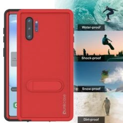 PunkCase Galaxy Note 10+ Plus Waterproof Case, [KickStud Series] Armor Cover [Red] -Phone Vibe Shop View 2 Kickstud Galaxy Note 10 4e5b887f 1648 4e8a b278 515000067c74