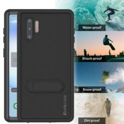 PunkCase Galaxy Note 10 Waterproof Case, [KickStud Series] Armor Cover [Black] -Phone Vibe Shop View 2 Kickstud Galaxy Note 10 a32f5103 6a1b 4e2e a3c5 e30a1056e616