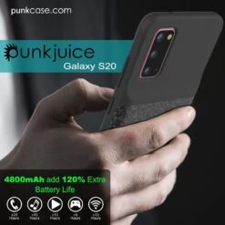 PunkJuice S20 Battery Case Patterned Black - Fast Charging Power Juice Bank With 4800mAh -Phone Vibe Shop View 2 Punkjuice Galaxy S20 1 a7bd75b8 4bba 42fe 9846 b47bc15ef48d