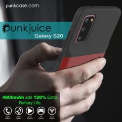 PunkJuice S20 Battery Case Red - Fast Charging Power Juice Bank With 4800mAh -Phone Vibe Shop View 2 Punkjuice Galaxy S20 1fdb38eb c60d 4b23 986a 80d516304444