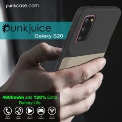 PunkJuice S20 Battery Case Gold - Fast Charging Power Juice Bank With 4800mAh -Phone Vibe Shop View 2 Punkjuice Galaxy S20 5c45b16f bfea 416a a404 ff375ac9b1ed