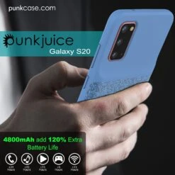 PunkJuice S20 Battery Case Patterned Blue - Fast Charging Power Juice Bank With 4800mAh 17 PunkJuice S20 Battery Case Patterned Blue - Fast Charging Power Juice Bank With 4800mAh -Phone Vibe Shop View 2 Punkjuice Galaxy S20 b2546e86 b83b 48b1 b0e6 85262f1c3373