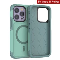 PunkCase IPhone 14 Pro Max Case, [Spartan 2.0 Series] Clear Rugged Heavy Duty Cover W/Built In Screen Protector [Teal] -Phone Vibe Shop View 2 Spartan 2 Iphone 14 Pro max 538a2c97 ef75 4985 b1b8 311901381016