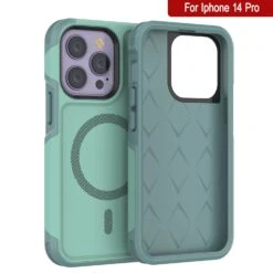 PunkCase IPhone 14 Pro Case, [Spartan 2.0 Series] Clear Rugged Heavy Duty Cover W/Built In Screen Protector [Teal] -Phone Vibe Shop View 2 Spartan 2 Iphone 14 Pro 36f8ebb5 647c 4c1c ae8d d6b777974dcd