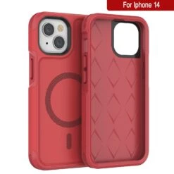 PunkCase IPhone 14 Case, [Spartan 2.0 Series] Clear Rugged Heavy Duty Cover W/Built In Screen Protector [Red] -Phone Vibe Shop View 2 Spartan 2 Iphone 14 2c1d19e9 2d40 4adb 9646 a4015ddf5a34