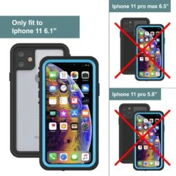 IPhone 11 Waterproof Case, Punkcase [Extreme Series] Armor Cover W/ Built In Screen Protector [Light Blue] -Phone Vibe Shop View 3 Extreme Iphone 11 2dccd466 b02f 4c54 a662 46e388bf58a7