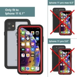 IPhone 11 Waterproof Case, Punkcase [Extreme Series] Armor Cover W/ Built In Screen Protector [Red] -Phone Vibe Shop View 3 Extreme Iphone 11 4b8aa8de 8e22 4d1a b54d d3a5c3adebb4