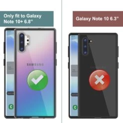 Galaxy Note 10+ Plus Punkcase Lucid-2.0 Series Slim Fit Armor Crystal Black Case Cover -Phone Vibe Shop View 3 Lucid 2 Galaxy Note 10 230e22d7 a19c 4791 aa7c 6d64c02b02f9