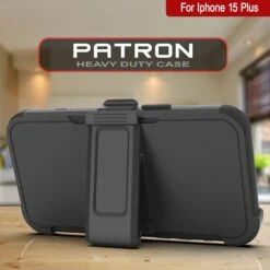 Punkcase For IPhone 15 Plus Belt Clip Multilayer Holster Case [Patron Series] [Black] -Phone Vibe Shop View 3 Patron Iphone 15 Plus