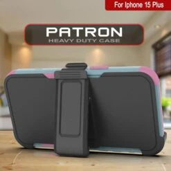 Punkcase For IPhone 15 Plus Belt Clip Multilayer Holster Case [Patron Series] [Mint-Pink] -Phone Vibe Shop View 3 Patron Iphone 15 Plus 30023360 dd63 4f93 bfef c1de1070f701