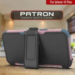 Punkcase For IPhone 15 Plus Belt Clip Multilayer Holster Case [Patron Series] [Pink-Blue] -Phone Vibe Shop View 3 Patron Iphone 15 Plus 67adb988 62ef 4d98 9523 202a2b7437ff