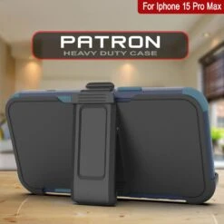 Punkcase For IPhone 15 Pro Max Belt Clip Multilayer Holster Case [Patron Series] [Navy Blue] -Phone Vibe Shop View 3 Patron Iphone 15 Pro Max 3d9b2bcd 30bc 459b 8802 e8e162ff5aab