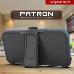 Punkcase For IPhone 15 Pro Belt Clip Multilayer Holster Case [Patron Series] [Navy Blue] -Phone Vibe Shop View 3 Patron Iphone 15 Pro 977c6246 865c 4be6 8c38 8742c17c8ec8