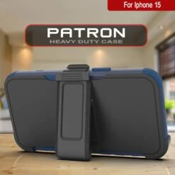 Punkcase For IPhone 15 Belt Clip Multilayer Holster Case [Patron Series] [Navy] -Phone Vibe Shop View 3 Patron Iphone 15 3af136f3 05d9 43e7 b3dd 30807b685901