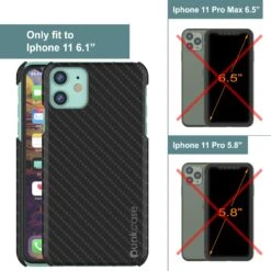 IPhone 11 Case, Punkcase CarbonShield, Heavy Duty & Ultra Thin 2 Piece Dual Layer [shockproof] -Phone Vibe Shop View 4 Carbonshield Iphone 11