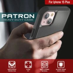 Punkcase For IPhone 15 Plus Belt Clip Multilayer Holster Case [Patron Series] [Black] -Phone Vibe Shop View 4 Patron Iphone 15 Plus