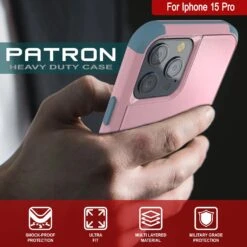 Punkcase For IPhone 15 Pro Belt Clip Multilayer Holster Case [Patron Series] [Pink-Blue] -Phone Vibe Shop View 4 Patron Iphone 15 Pro c3bbff37 716c 41cb b333 9334fc4679fd