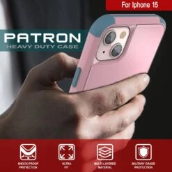 Punkcase For IPhone 15 Belt Clip Multilayer Holster Case [Patron Series] [Pink-Blue] -Phone Vibe Shop View 4 Patron Iphone 15 88599025 146b 4871 bbfa e422d52464a1