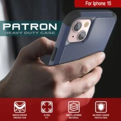 Punkcase For IPhone 15 Belt Clip Multilayer Holster Case [Patron Series] [Navy Black] -Phone Vibe Shop View 4 Patron Iphone 15 de18ad4b c43e 4d27 a412 211ef149bd6e