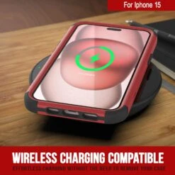 Punkcase For IPhone 15 Belt Clip Multilayer Holster Case [Patron Series] [Red-Black] -Phone Vibe Shop View 5 Patron Iphone 15