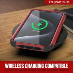 Punkcase For IPhone 15 Pro Belt Clip Multilayer Holster Case [Patron Series] [Red-Black] -Phone Vibe Shop View 5 Patron Iphone 15 Pro