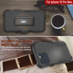 Punkcase For IPhone 15 Pro Max Belt Clip Multilayer Holster Case [Patron Series] [Black] -Phone Vibe Shop View 6 Patron Iphone 15 Pro Max b9d5e9fa 1fbe 4e1d b911 5f80a0f1a176