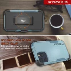 Punkcase For IPhone 15 Pro Belt Clip Multilayer Holster Case [Patron Series] [Mint] -Phone Vibe Shop View 6 Patron Iphone 15 Pro 3cf75acb ccfc 4790 9fce 6965db0c2a4f